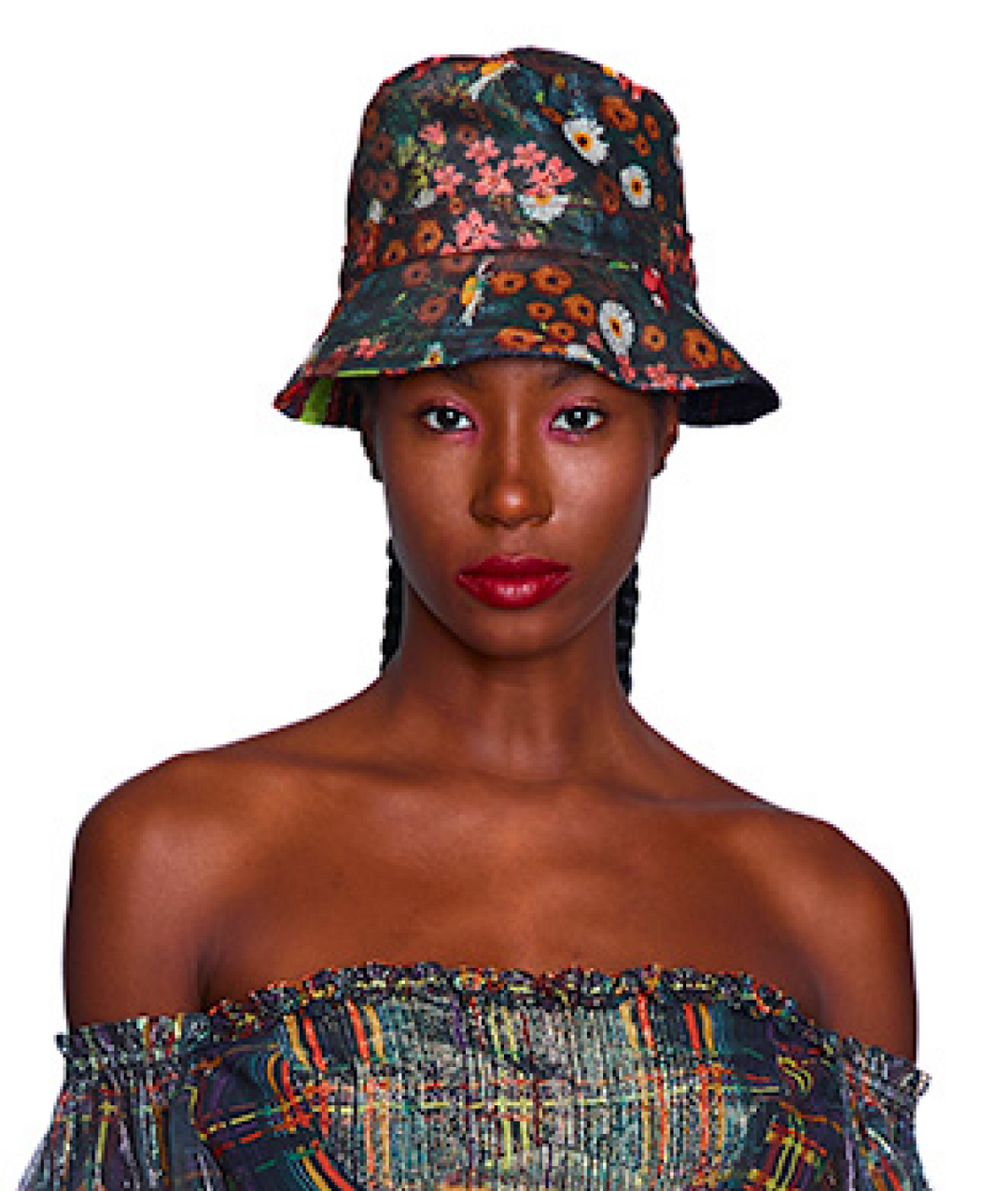 Rowena Floral Handwoven Bucket Hat