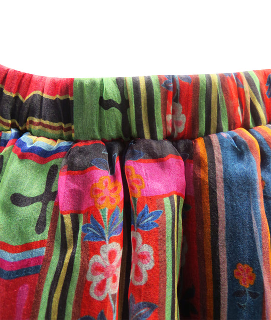 Children's Silk Organza Midi Colorful Skirt