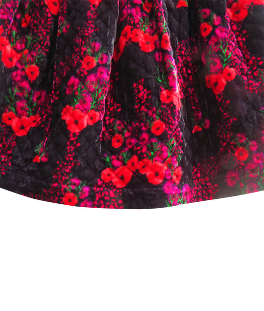 Children's Silk Velvet Poppy Violet  Skirt