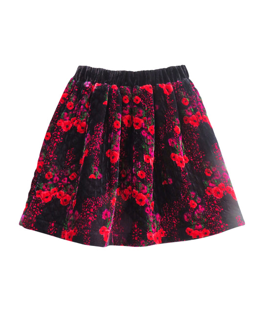 Children's Silk Velvet Poppy Violet  Skirt