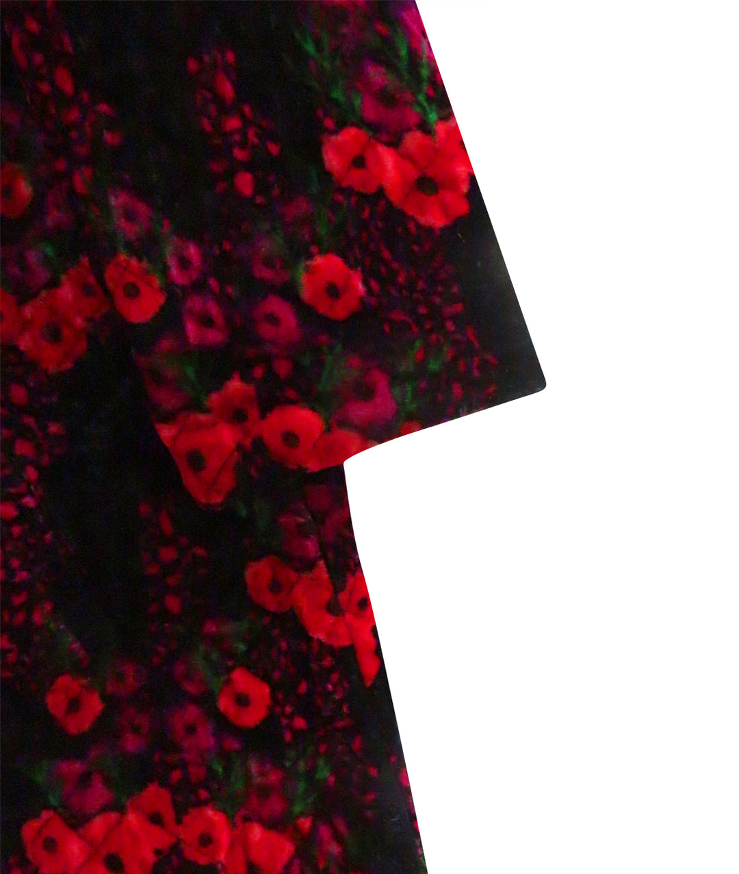 Children's Silk Velvet Floral/Black  Reversible Coat