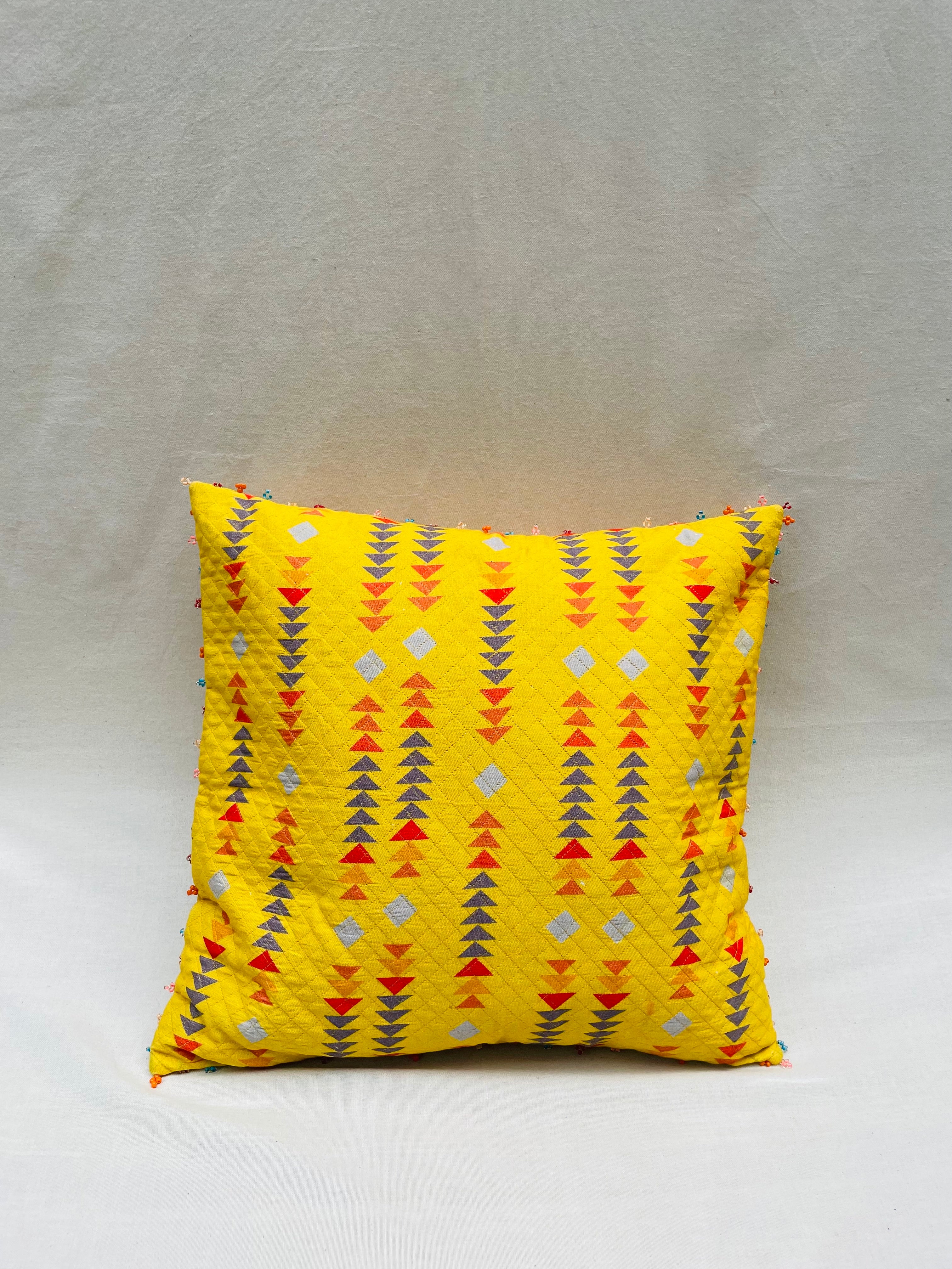 Yellow 2024 geometric throw