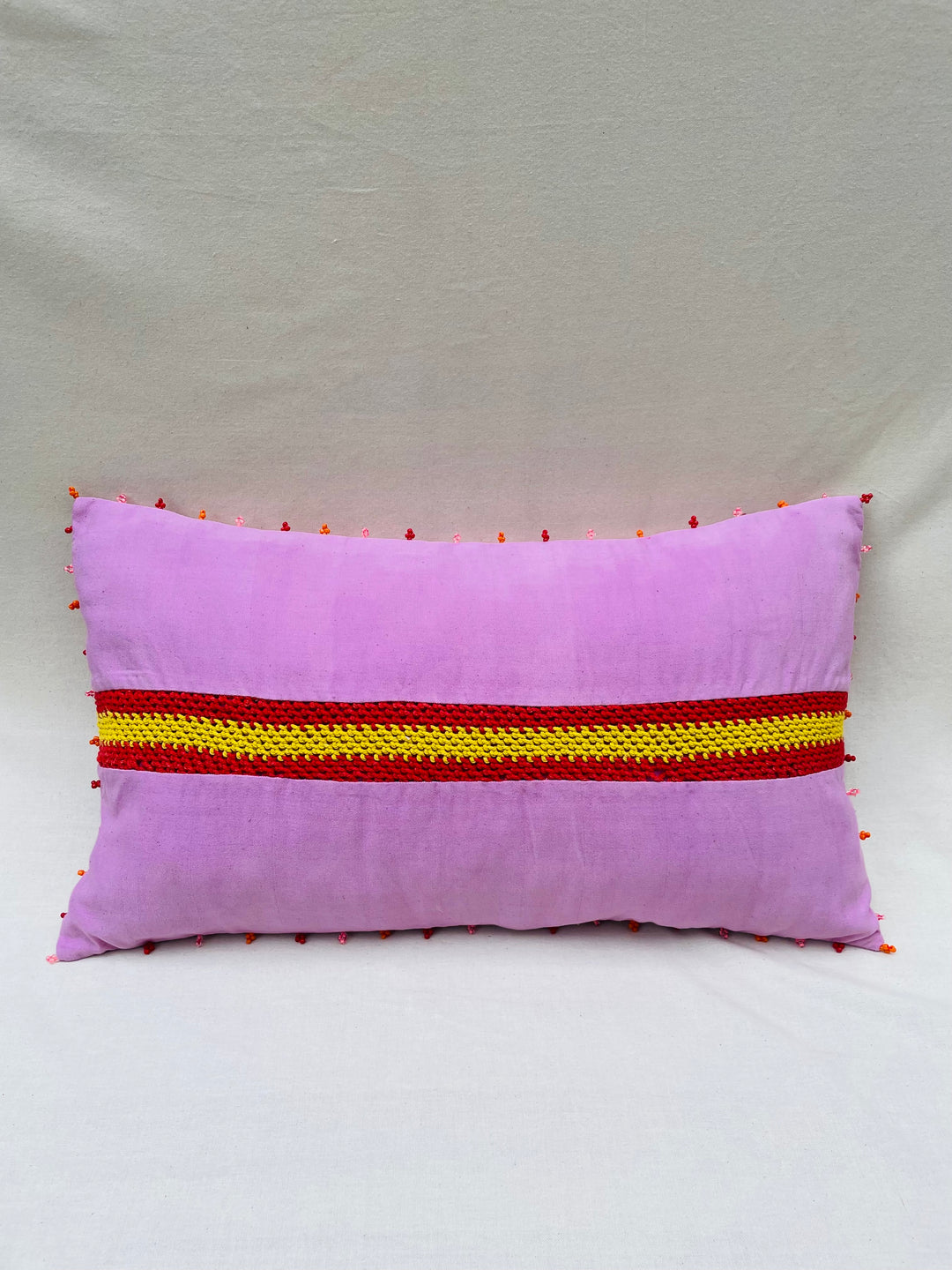 Lilac Velvet Stripe Throw Pillow Cover