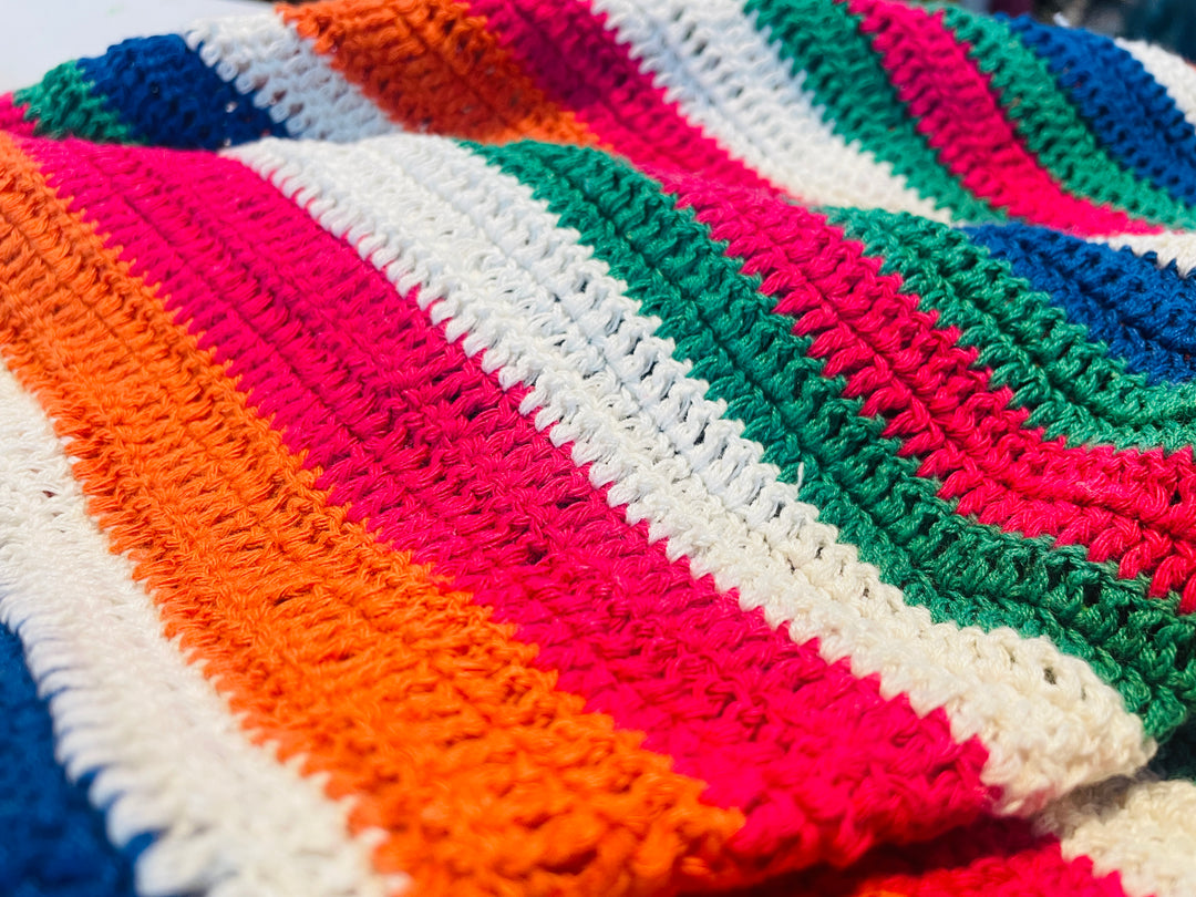Crochet Striped Handkerchief Top