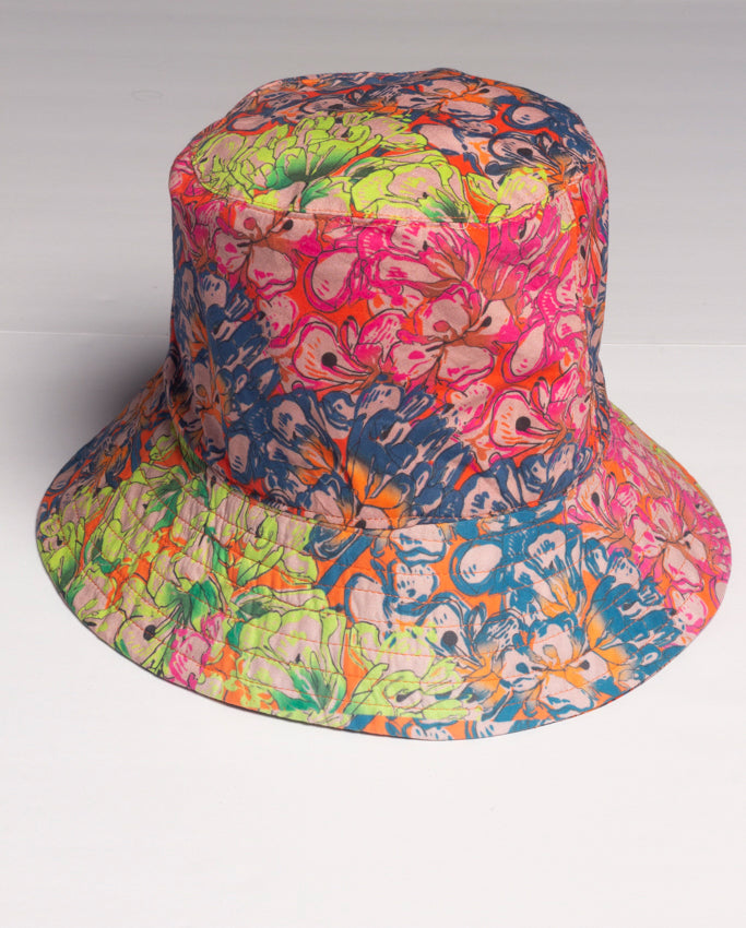 Bright Floral Cotton Hat