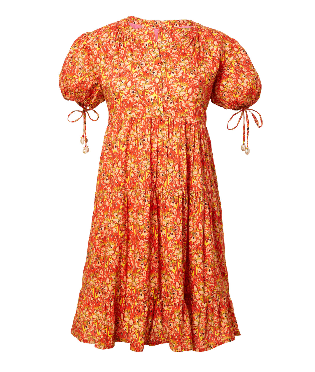 Orange Linen Mini Dress