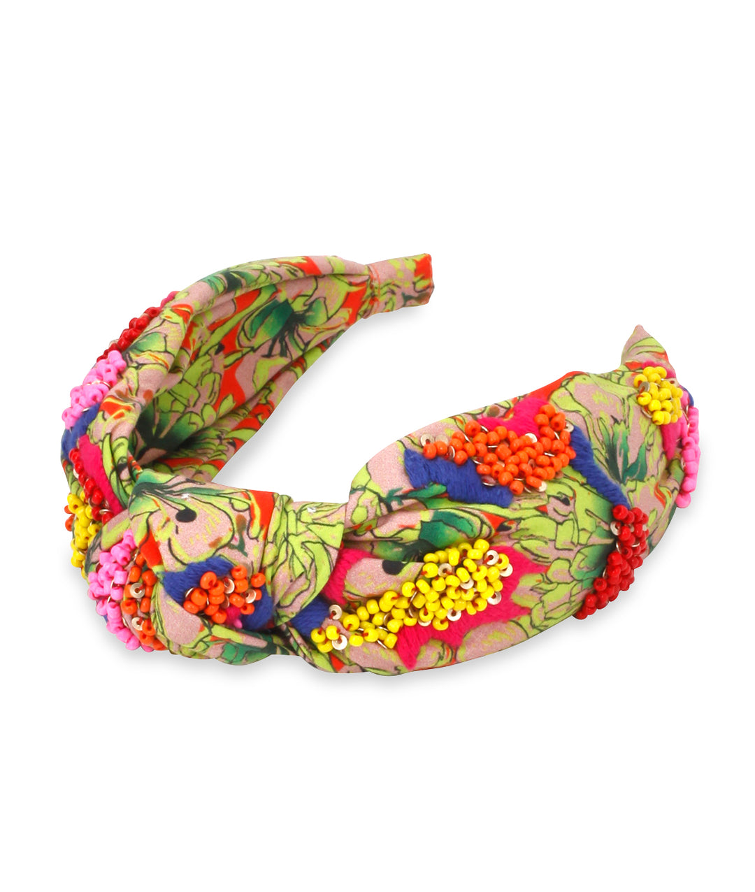 Embroidered Neon Recycled Cotton Headband