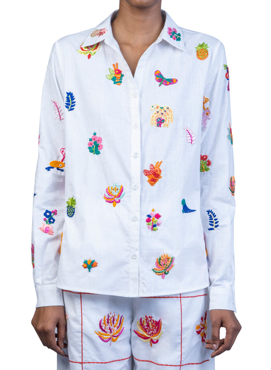 Embroidered Button Down shirt
