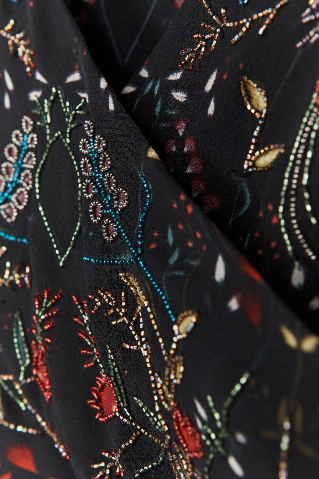 Hand-embroidered Bloom Silk Dress