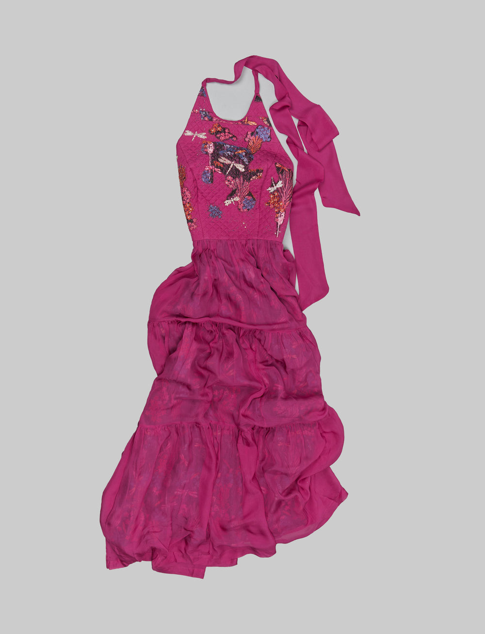 Pink Phlox Silk Dress