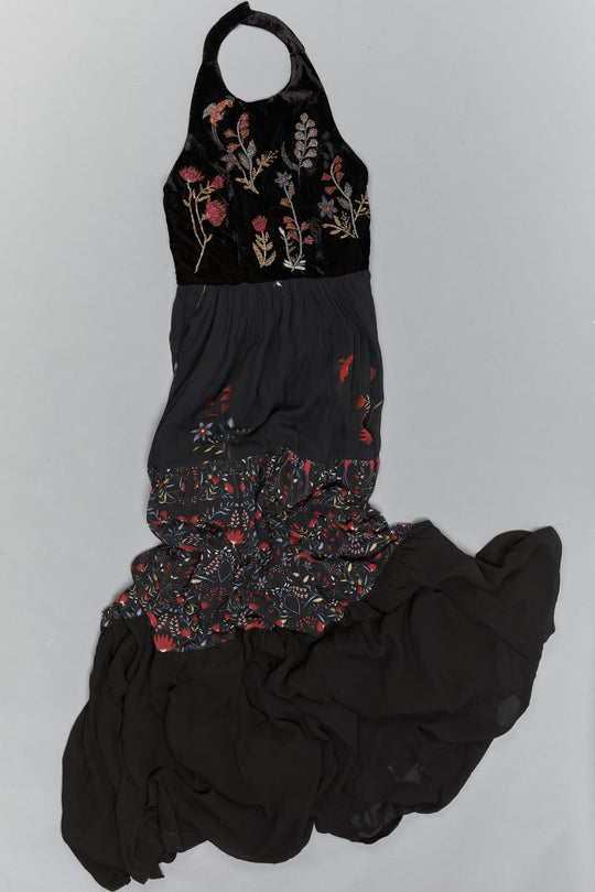 Datura Tiered Silk Gown