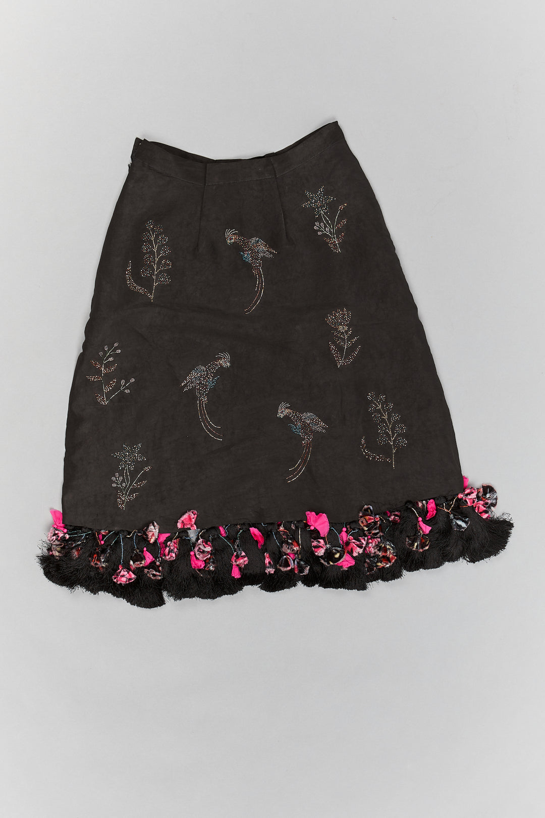 Parakeet Tassel Silk Skirt