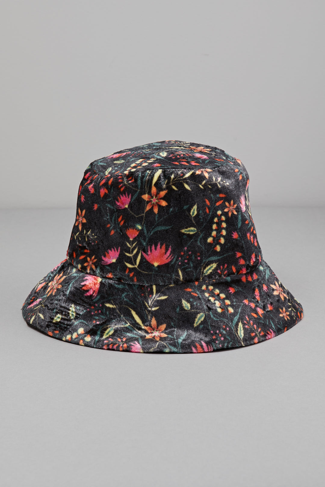 Night Bloom Velvet Bucket Hat, Velvet Bucket Hat