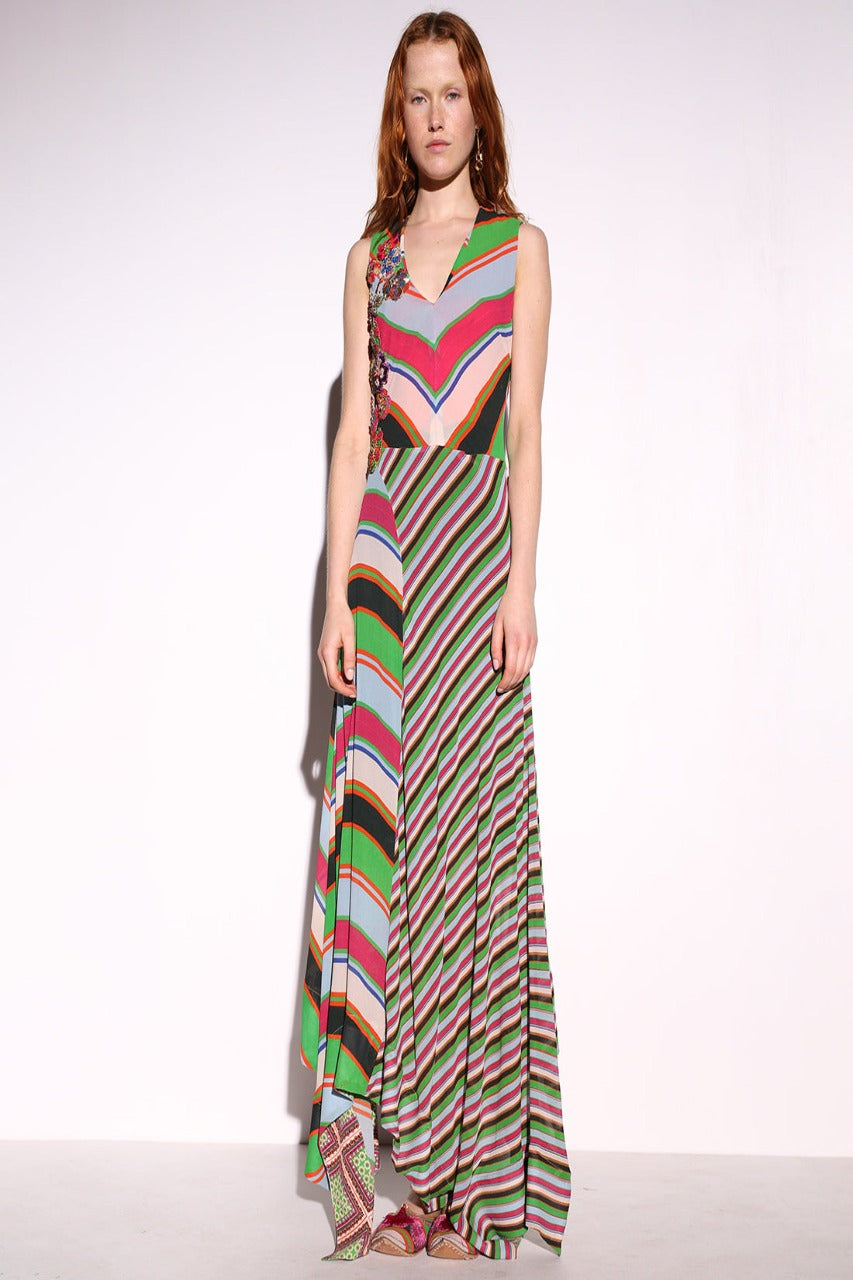 Silk embellished asymmetric hem dress Roopa Pemmaraju Silk embellished asymmetric hem dress Roopa Pemmaraju