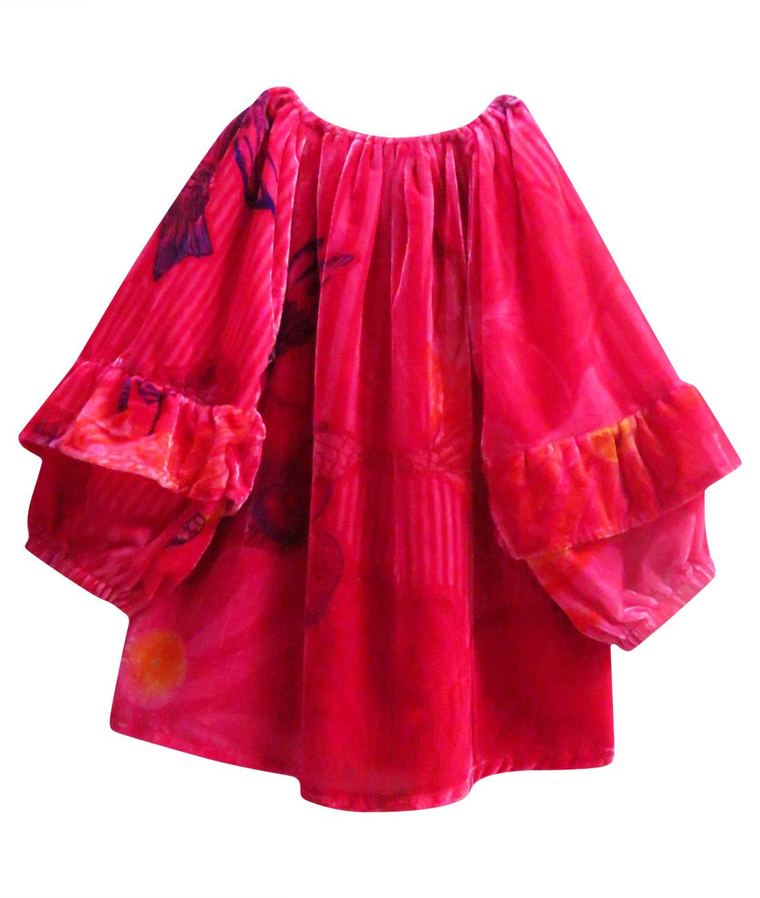 Children's  Silk Velvet Flower Dress