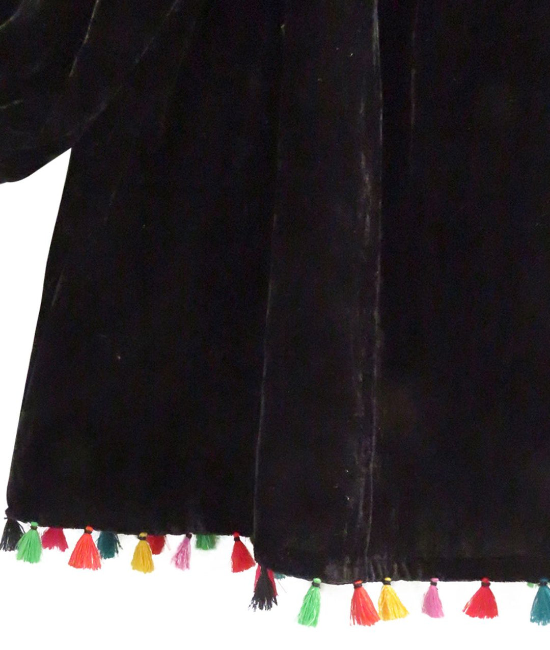 Children's Silk Velvet Tassel Dress