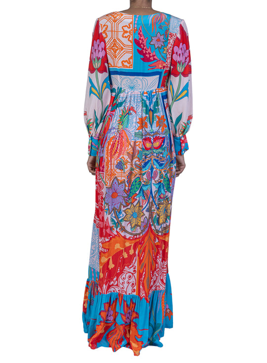Chintz Maxi Tiered Gown