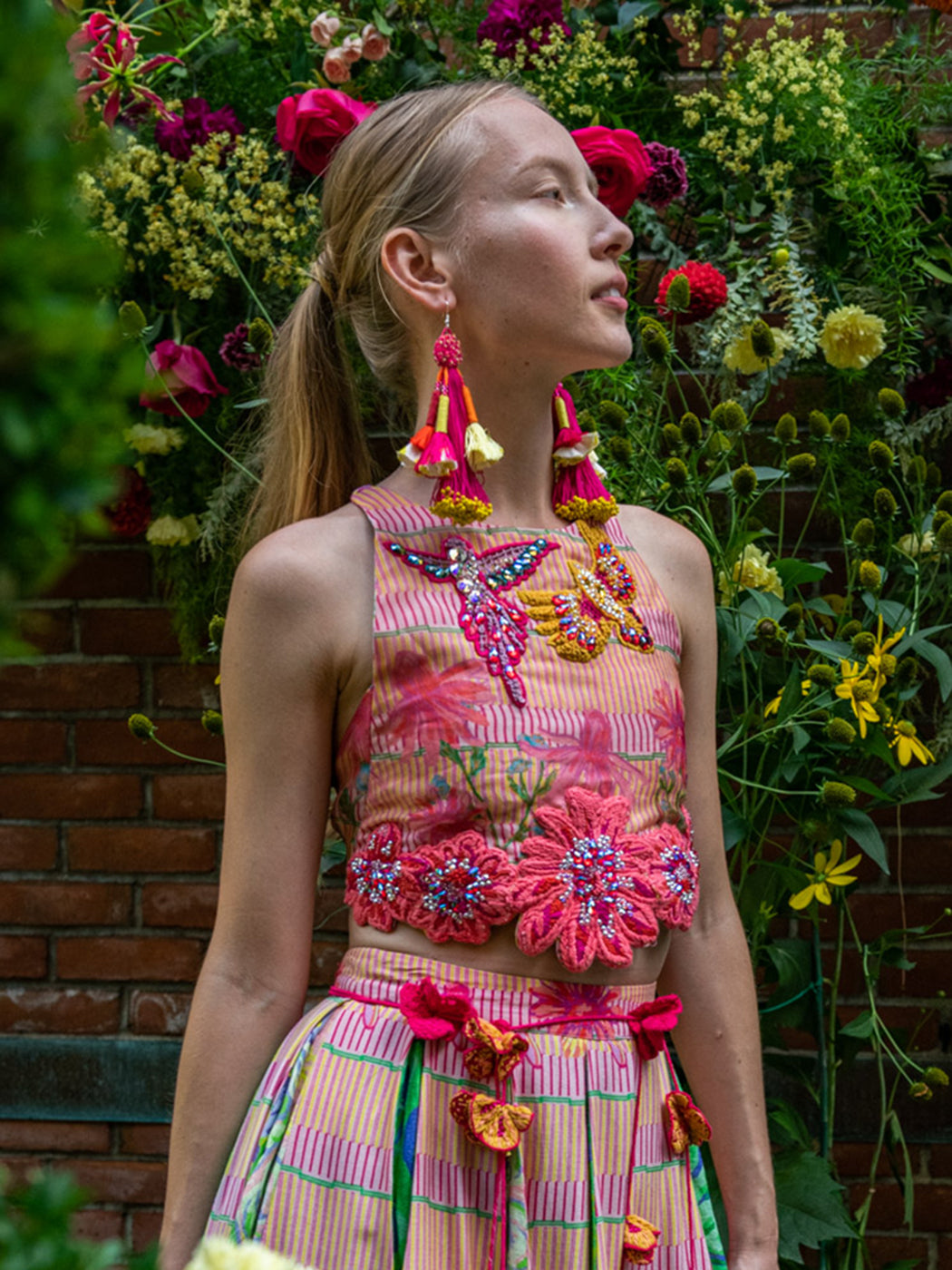 Gulmohar Tassel Earrings