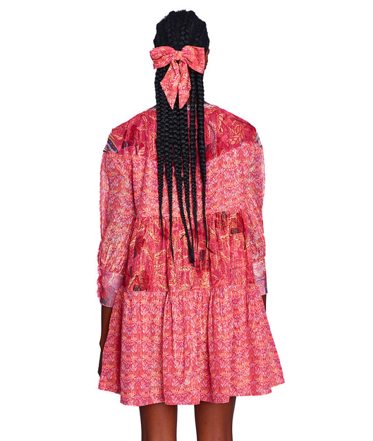 Annabel Tiered Poet Sleeve Mini Dress