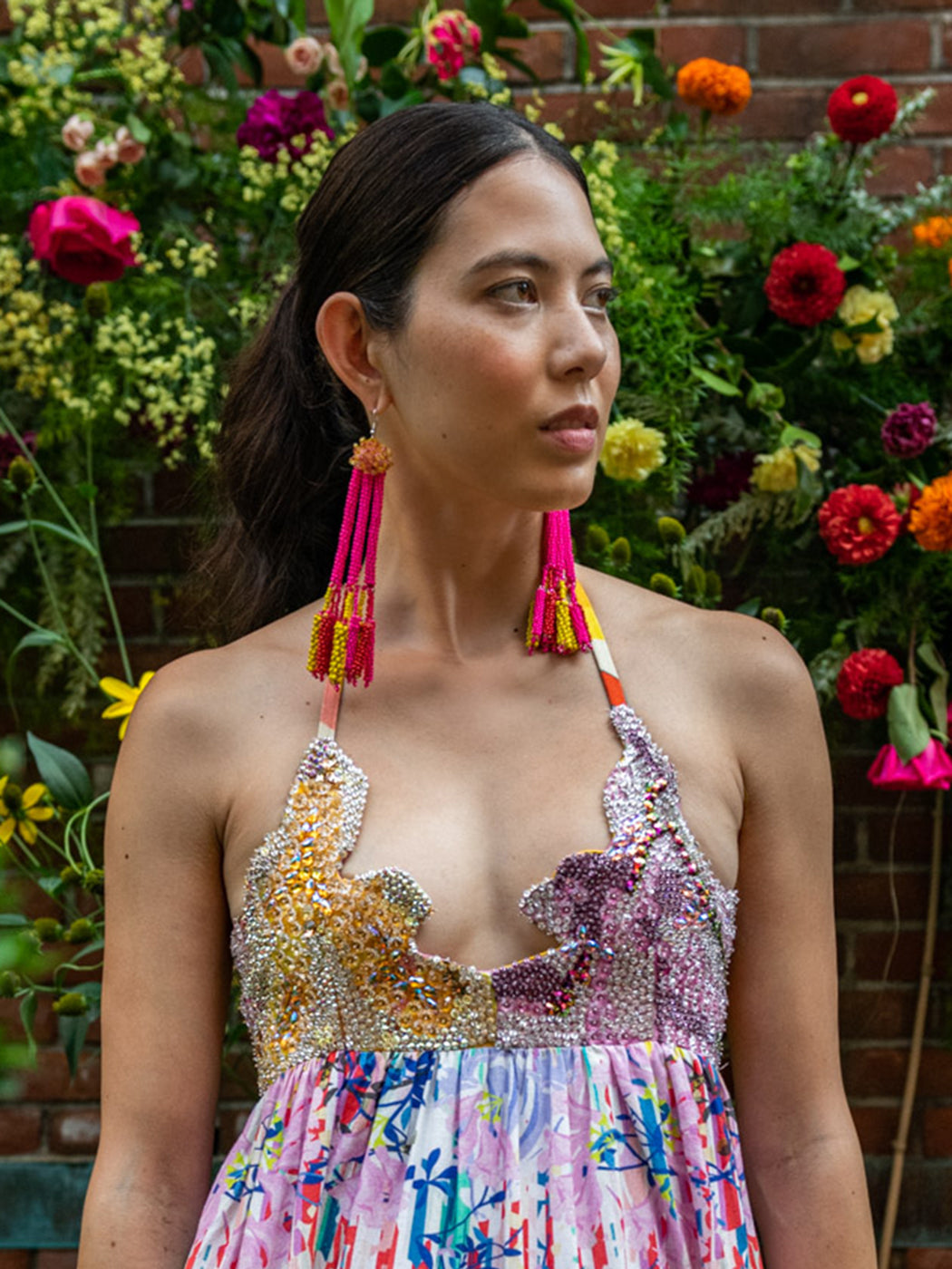 Jacaranda Beaded Earrings